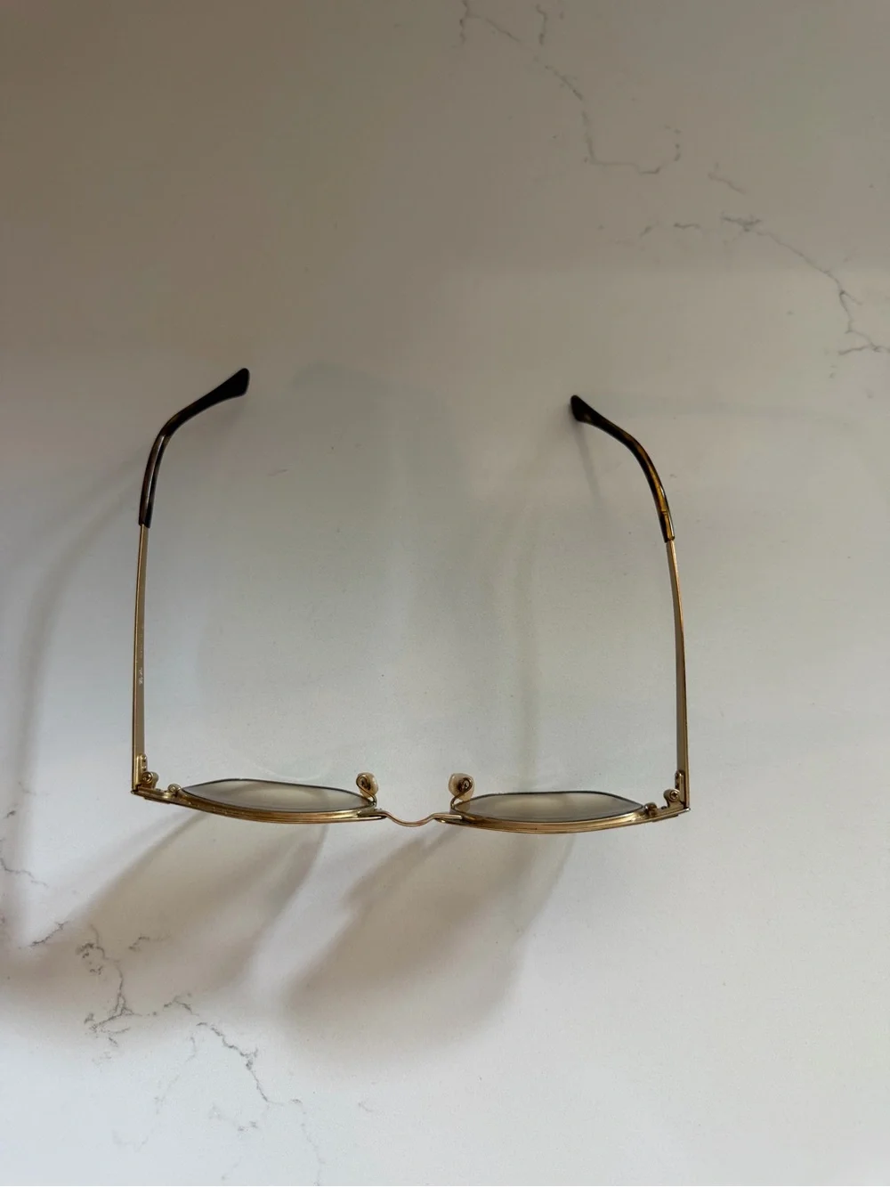 Ray-Ban Tortoise and Gold Clubmaster Sunglasses with Brown Gradient Lenses